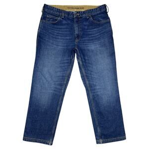 Duluth Trading Flex Ballroom Jeans 38x30 Relaxed Fit Blue Denim Workwear